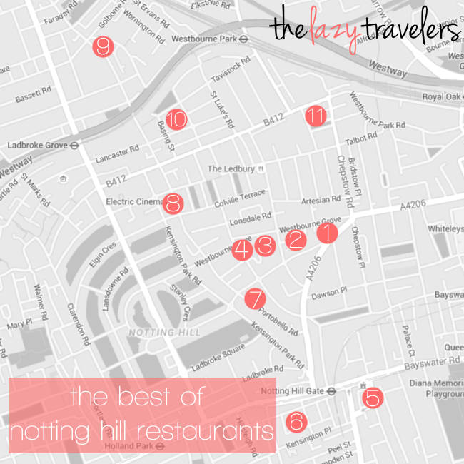 the lazy travelers - the best of notting hill restaurants
